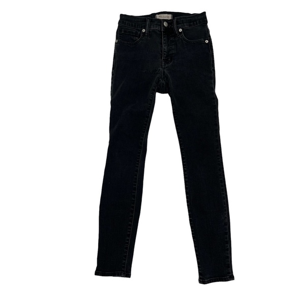 Madewell Black 9" High-Rise Skinny Jeans Size 24 Short Women’s - Picture 1 of 11